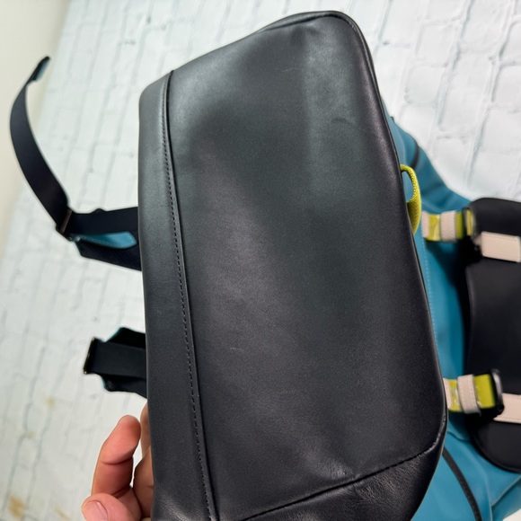 Coach Track Mens Backpack Colorblock W/Stamp Leather Drawstring Pockets Laptop - Picture 7 of 12